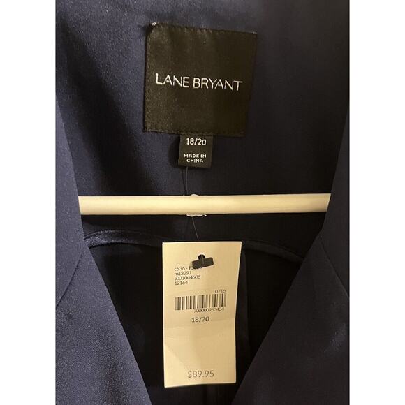 NWT Lane Bryant Size 18 / 20 Woman's Navy Blue Sleeveless Dress Pockets - Picture 7 of 10